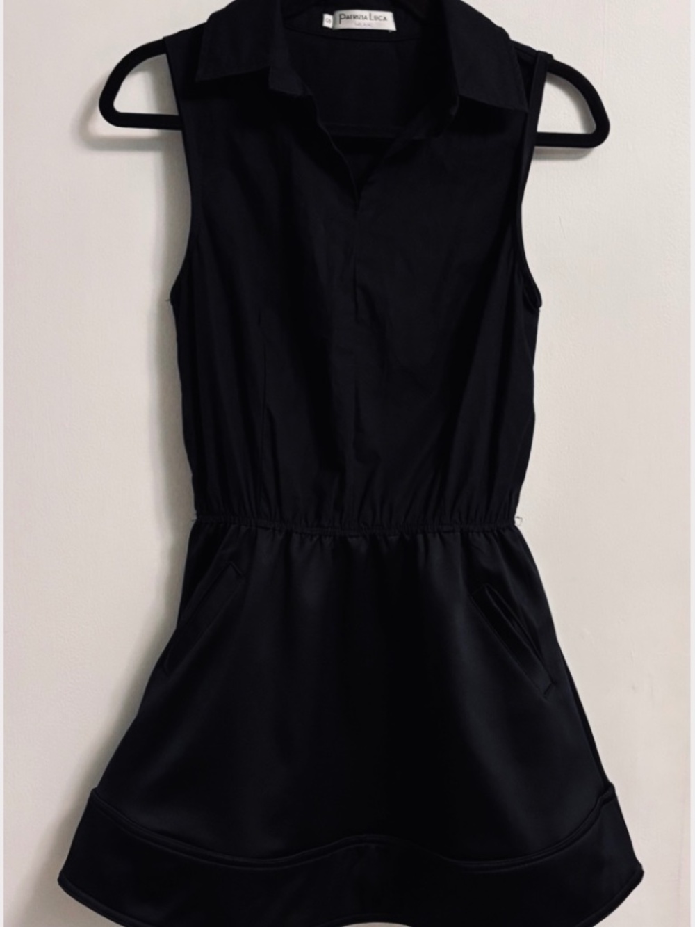 Patrizia Luca Milano Mini Black Dress Sleeveless Sz Small